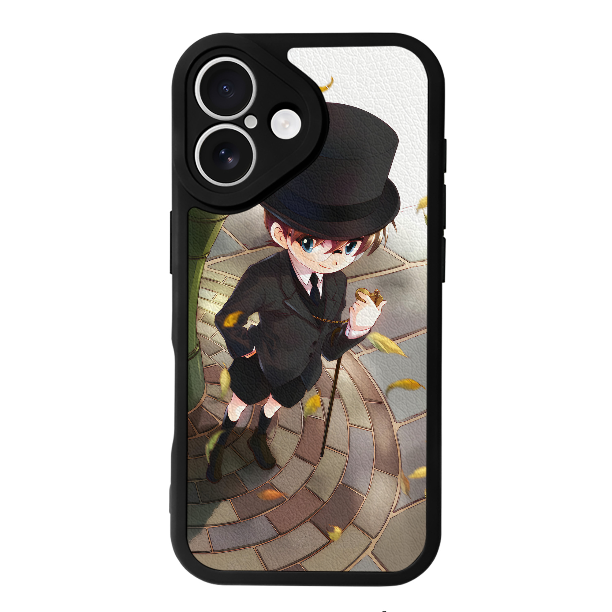 （画像用） 名探偵コナン Detective Conan 【iPhone 16シリーズ対応】シリコンスマホケース（レザー調） 材質：シリコン